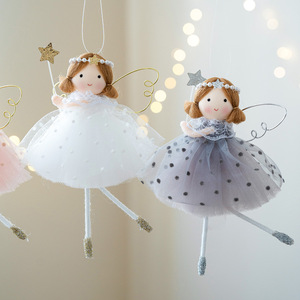 Nouveau produit, pendentif en forme de cœur-ange de style conte de fées, décoration d'arbre de Noël pour filles - Product Image 3