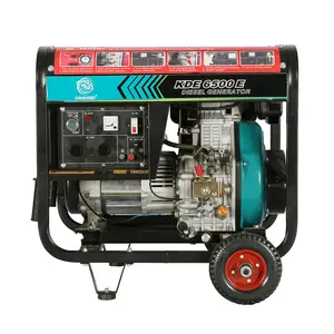 Hoge Kwaliteit Kde 6500T Open Type 5kva 10hp 6kw Generator Diesel 186fa Motor