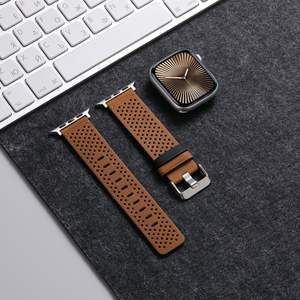 Nuevo anuncio Correa <span class=keywords><strong>de</strong></span> reloj <span class=keywords><strong>de</strong></span> cuero suave y transpirable para reloj inteligente 49mm/44mm/45mm para IWatch <span class=keywords><strong>Series</strong></span> 9/8/7/6/5/4/SE - Product Image 6