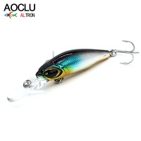 AOCLU Naufrage Crankbait 50mm 4.2g Plongée Rapide 1.0m Shad Jerkbait Minnow Leurre Hochet pour Basse VMC Crochet