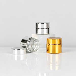 Frascos cosméticos de vidrio electrochapados en oro y plata de 5ml-50ml, fáciles de transportar, para productos de cuidado de la piel, crema facial y loción. - Product Image 2
