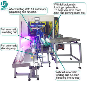 Spot UV otomatik serigrafi baskı makinesi otomatik kağıt bardak logosu mum plastik şişe kapağı için 5-7 renk ekran yazıcısı - Product Image 2