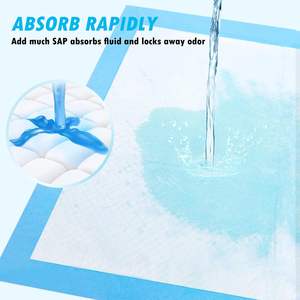 50 adet/torba m-boyutu 6-Layer süper emici sızdırmaz özelleştirilebilir Pet eğitim pedleri yavru ve kıdemli köpekler için inkontinans - Product Image 6