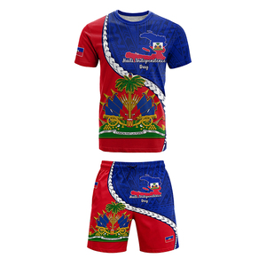 Haitian National <strong>Pride</strong> <strong>Tshirt</strong> 1804 Independence Day Haiti Flag Palm Crest Graphic Short Sleeve Daily Party Wear - Product Image 5
