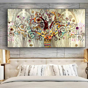 Albero della vita di Gustav Klimt paesaggio Wall Art Canvas <span class=keywords><strong>poster</strong></span> e stampe scandinavi immagine moderna di arte della <span class=keywords><strong>parete</strong></span> per <span class=keywords><strong>soggiorno</strong></span> - Product Image 4