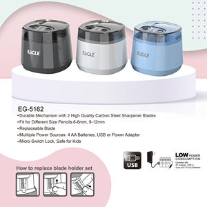 Eagle Factory Wholesale EG-5162S Automatic Desktop <b>Electronic</b> <b>Pencil</b> <b>Sharpener</b> Battery Operated for Office & School Use - Product Image 6