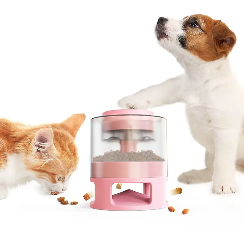Best Selling Pet Educational Feeder Smart Spring Push Type Automatic Cat Dog Feeder Toys