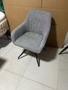 Nouveau design très vendu meubles de salle à manger de luxe chaise de salle à manger pivotante en tissu <span class=keywords><strong>velours</strong></span> avec pieds enduits de poudre - Product Image 5