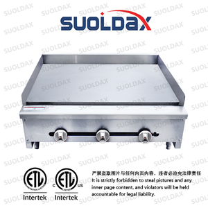 ETL omologato tipo americano attrezzatura da cucina commerciale 36 "<span class=keywords><strong>piastra</strong></span> piatta <span class=keywords><strong>a</strong></span> <span class=keywords><strong>gas</strong></span> <span class=keywords><strong>piastra</strong></span> <span class=keywords><strong>BBQ</strong></span> grill con <span class=keywords><strong>piastra</strong></span> di 20mm di spessore HRG-36 - Product Image 1