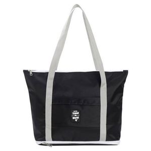 กระเป๋าเดินทางแบบพับได้สองชั้นขนาดใหญ่ น้ำหนักเบา ทำจากผ้า Oxford สำหรับใส่เสื้อผ้า พร้อมโลโก้สั่งทำพิเศษ - Product Image 6