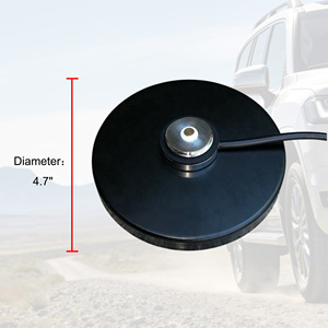 Huahong NMO Antennen-Magnethalterung für Auto und Mobilfunk RB58 15'/17' Kabel PL259 Anschluss 4,7 Zoll Durchmesser Hochleistungs-Whip-Antenne MB120 - Product Image 1