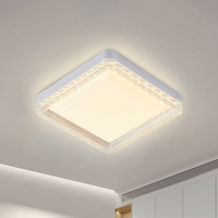 Plafonnier LED carré moderne en cristal pour salon, chambre, couloir, salle de bain, décoration intérieure, 3CCT