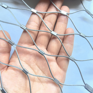 Cuerda tejida de acero inoxidable 316/316L de <span class=keywords><strong>malla</strong></span> de diamante flexible para redes protectoras de jardines Zoo Birdhouses Gabion Mesh - Product Image 1