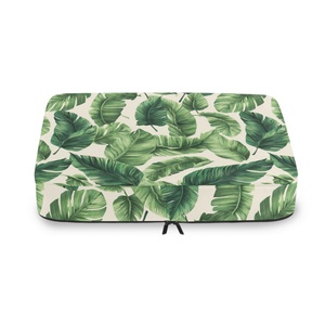 Lot de cubes de rangement de voyage en gros à imprimé palmier tropical vert, conception personnalisée, avec dessus en maille et compression pour le voyage - Product Image 4