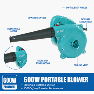 <span class=keywords><strong>Souffleur</strong></span> d'air électrique portable PUSELLO 600W et aspirateur 2 en 1, <span class=keywords><strong>souffleur</strong></span> <span class=keywords><strong>de</strong></span> <span class=keywords><strong>feuilles</strong></span> portatif pour la maison et le jardin, 220V - Product Image 3