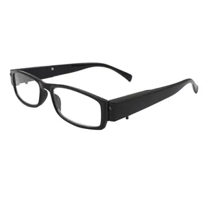 Nuovo commercio all'ingrosso di modo ha condotto la luce occhiali da lettura regalo led eyewear occhiali lente di ingrandimento luce occhiali