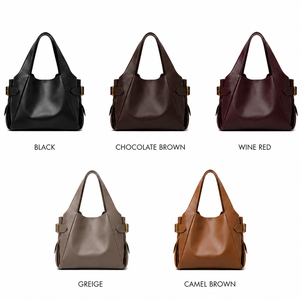 Sac bandoulière structuré pour femme, sac à main en cuir PU grande capacité avec poignée supérieure et sangle réglable, idéal pour les trajets quotidiens - Product Image 6