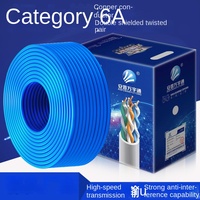Câble réseau Cat6A UTP 0,58 mm en cuivre sans oxygène, paire torsadée PoE, Ethernet Gigabit de qualité Cat6, 300 mètres, Chine