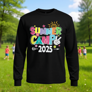 Camiseta de Manga Larga para Campamento de Verano 2025, Diseño Combinado para Grupos Familiares - Product Image 3
