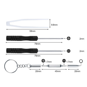 500 สกรูกรอบแว่นตาชุดซ่อมกล่องเครื่องมือสกรูไขควงแว่นตากันลื่นฝาครอบหูตะขอกุญแจแว่นตาอุปกรณ์เสริม - Product Image 3