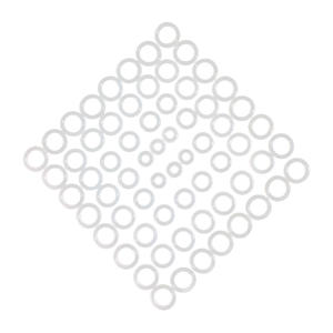 Joint torique en silicone blanc, diamètre du fil 2 mm, taille extérieure 6-50 mm, résistant aux hautes températures, étanche, pour l'eau - Product Image 1