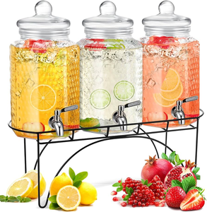 3 cái 1 <span class=keywords><strong>gallon</strong></span> đồ uống máy rút thủy tinh uống Dispenser với đứng lớn rõ ràng uống <span class=keywords><strong>container</strong></span> cho các bên - Product Image 1