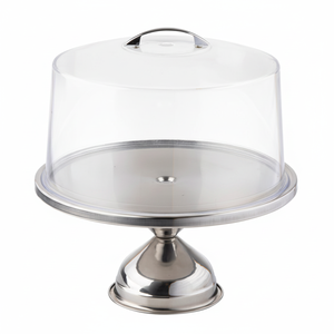 Nouveau support à gâteau en acier avec dôme support de service à gâteau décoratif écologique de haute qualité présentoir à desserts - Product Image 1