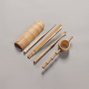 Juego de Té Japonés de Bambú de Seis Piezas - Colección Completa de Utensilios y Accesorios para Té Kung Fu - Hecho a Mano al por Mayor - Product Image 3