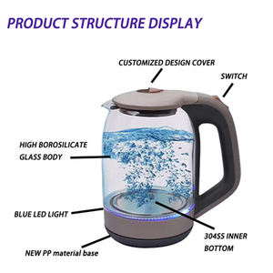 <span class=keywords><strong>Cosori</strong></span>-hervidor de agua eléctrico de cristal, medidor de temperatura, piezas skd, moderno, led, 1.8L, 1500W, gran oferta, China - Product Image 2