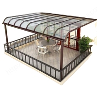 Pérgola Retráctil Plegable de Lujo para Exteriores, Personalizable, Resistente al Sol, al Agua y al Viento, de Aleación de Aluminio y PVC, Motorizada