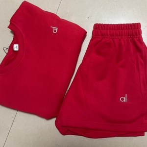 ชุดออกกำลังกายผู้หญิง AIL ลดราคาสุดฮอต เสื้อแขนยาวทรงหลวมเอวสูง กางเกงขาสั้นระบายอากาศดี ชุดโยคะ 2 ชิ้น - Product Image 2