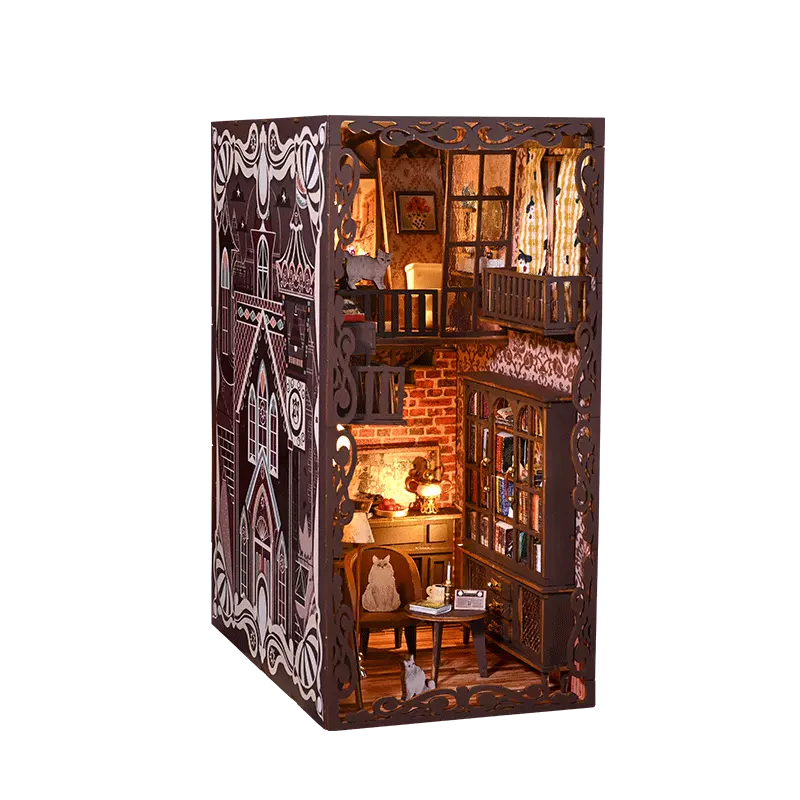 IIE CRÉER SL-13 No.9 Secret château II Puzzle en bois livre Nook Kit Miniature maison 3d Puzzle pour adultes
