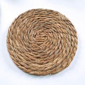 <b>Woven</b> Placemats Set Custom Table Mats Heat Resistant Anti-Slip Brown Round Rattan Placemats - Product Image 5