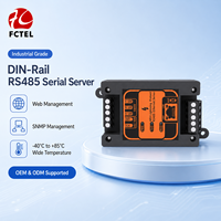 Convertidor Industrial RS485 a Ethernet de 100M con 1 Puerto, Servidor Serial para Riel DIN con Modbus TCP y Protección contra Sobretensiones de 6KV