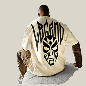 เสื้อยืดผู้ชายทรงหลวม แขนสั้น คอกลม สไตล์ลำลอง ปี 2025 ผ้าฝ้าย 100% น้ำหนัก 230 กรัม สไตล์สตรีท ลายตัวอักษร ผ้าถัก<span class=keywords><strong>ไม่</strong></span>เป็นขุย - Product Image 1