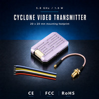Transmetteur vidéo FPV CYCLONE 5.8G 1.6W VTX 48 canaux, puissance réglable, contrôle OSD MMCX, longue portée pour drone de course FPV et avion à voilure fixe