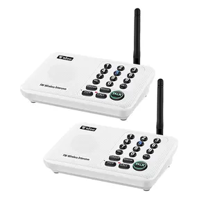 Sistema de intercomunicación Walkie Talkie de largo alcance de 10 canales para uso comercial y comunicación de habitación a habitación
