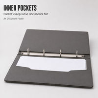 Porte-documents personnalisé avec logo, classeur à anneaux et pochettes A4, fabrication OEM directe d'usine