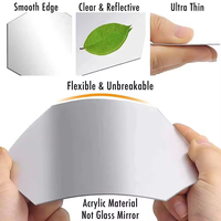 Peel and Stick Wall Mirror Self-Adhesive Hexagon Acrylic Mirror Glass for Gym /Dance /Yoga Studio Wall
