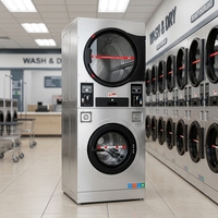Laveuse-sécheuse professionnelle économique à monnayeur pour blanchisserie commerciale en libre-service