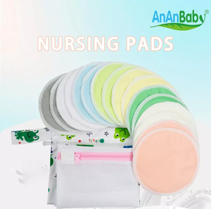 Ananbaby, precio al por mayor, almohadillas planas de bambú para amamantar, almohadillas de lactancia de maternidad a prueba de fugas, reutilizables - Product Image 6
