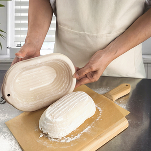Panier à levain ovale en papier biodégradable en pulpe naturelle <span class=keywords><strong>pour</strong></span> la cuisson du <span class=keywords><strong>pain</strong></span> au levain, outils de pâtisserie domestiques - Product Image 4