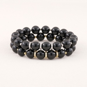 Bracelet perlé pour <span class=keywords><strong>homme</strong></span> en pierres naturelles et pierres précieuses assorties, personnalisable, vente en gros - Product Image 3