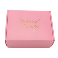 Boîte rectangulaire rose imprimée recto-verso pour pinces à cheveux et bijoux, emballage cadeau personnalisé avec logo, extra-résistante et colorée