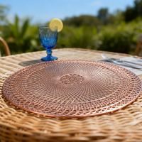 Napperons de table jetables de luxe, épais, imperméables, antidérapants, résistants à la chaleur, à motif floral métallique brillant, pour plantes, mariages et banquets