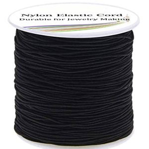 Cordon élastique tressé en nylon noir enduit Xinda 1 mm, haute ténacité, écologique, longueur personnalisée, pour textiles de maison, vêtements, sacs, chaussures - Product Image 1