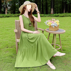 <span class=keywords><strong>Robe</strong></span> bohème pour femmes, sans manches, débardeur, plage, vacances, super féerique, <span class=keywords><strong>longue</strong></span>, vêtements d'extérieur - Product Image 2