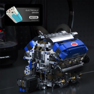 Kit de Construcción de Motor Eléctrico V8 en Miniatura, Modelo de Motor Mecánico <span class=keywords><strong>para</strong></span> Armar, Bloques de Construcción - Product Image 4