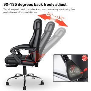 Neuer Ergonomischer Chefsessel mit verstellbarer Rückenlehne, Heizung, Knetmassage und Fußstütze - Product Image 5