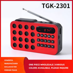 Factory Solar Charging Portable Pocket Radio TG2301S 210g 127x34x71mm 1000mAh FM AM <b>Flashlight</b> for Outdoor Camping - Product Image 3